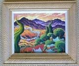 Dusk at Galisteo, 11" x 14" by K. Douglas Wiggins, listed artist.