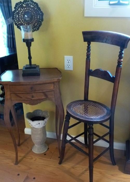 19th century Belgian lace makers chair.