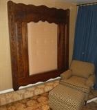 Massive King Size Jacobean Oak Head Board.