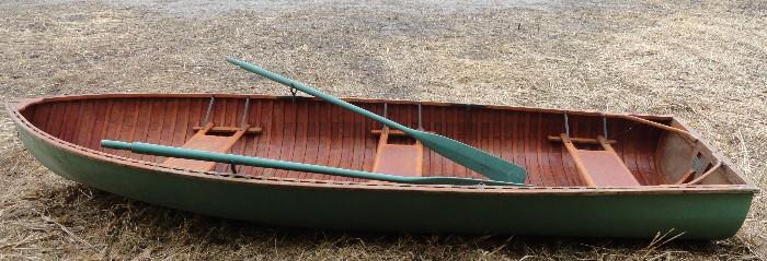 Wooden Boat Canoe Fishing