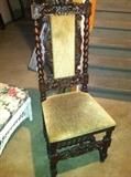 single antique ornate chair