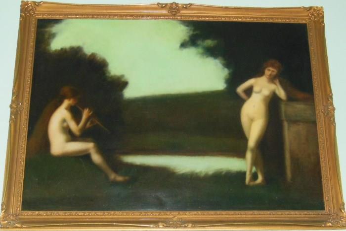  "Nymphs" Original Oil by Listed Artist Jean-Jacques Henner (1829 - 1905)  SOLD!