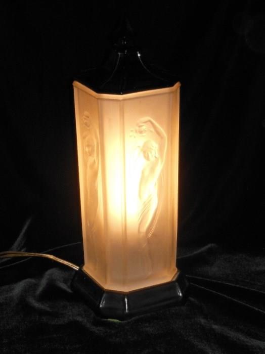 1920's Lalique Style Frosted Glass Lantern  SOLD!