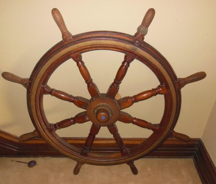 Antique Ship's Wheel.