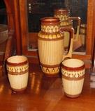 Antique Royal Doulton Pitcher and Cups