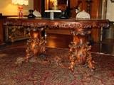 Detail of Antique German Center Table