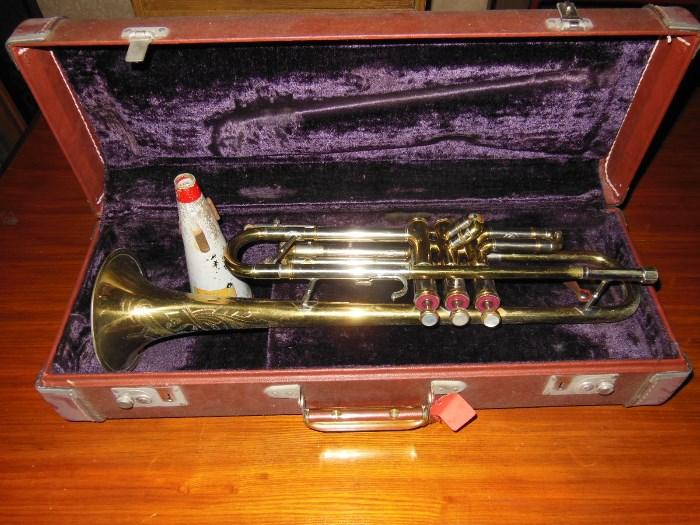 A German Brass and Silver Horn by Le Sete, with original case.  SOLD!
