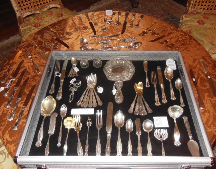 A 19th. C. Sterling Dinner Service for 12; with assorted Sterling Pieces