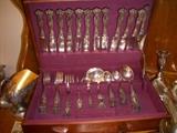 Ca. 1900 "Vintage" pattern flatware set featuring a grape pattern.  Nice!