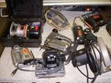 Power sanders, saws, etc.