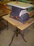 Spindle sander on antique iron base (sold separately)