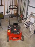 Toro mower, hose reel, garden tools, etc.