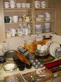 Cups, dishes, pans, etc.