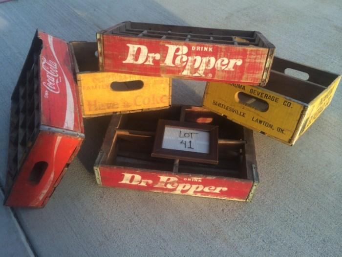 Old, vintage soda pop wooden boxes. Pictures say just about everything on these original iconic pieces of history. Overall condition is NEAT.