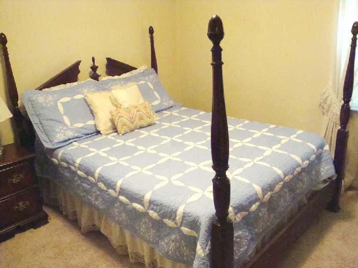 FOUR POSTER BED - WE HAVE THE MATCHING DRESSER & NIGHT STAND