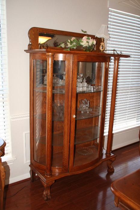Antique bow front China Cabinet