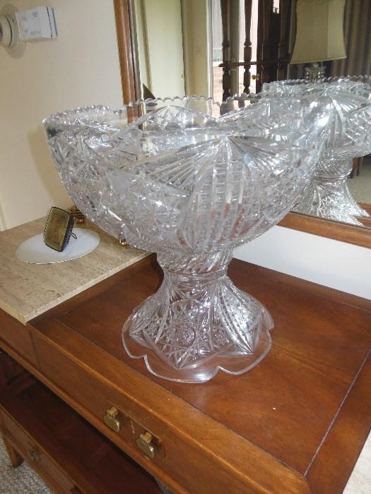 Gorgeous Crystal 2 Piece Compote Pedestal