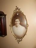 vintage frame with convex glass