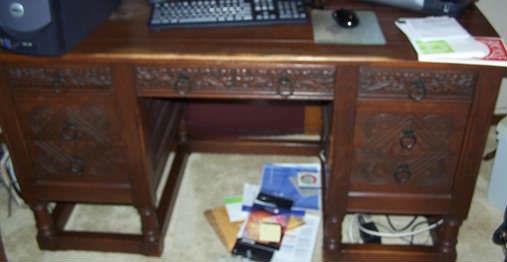 vintage carved desk
