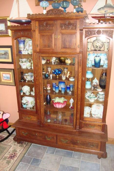 Large Victorian Eastlake Cabinet