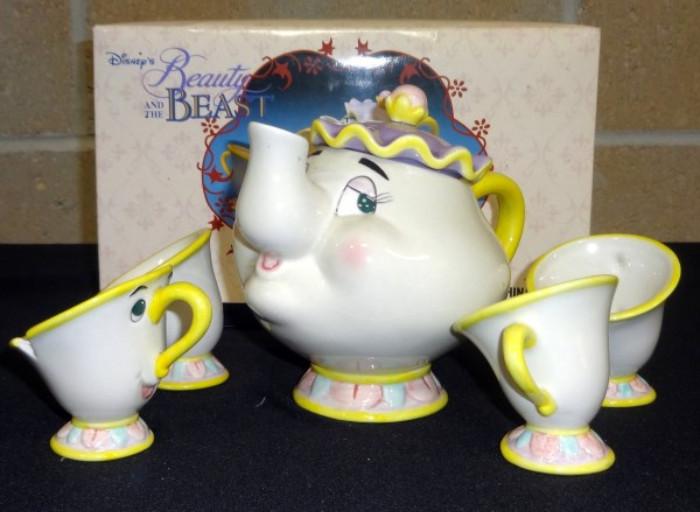Beauty and the Beast Toy China Tea Set with Box