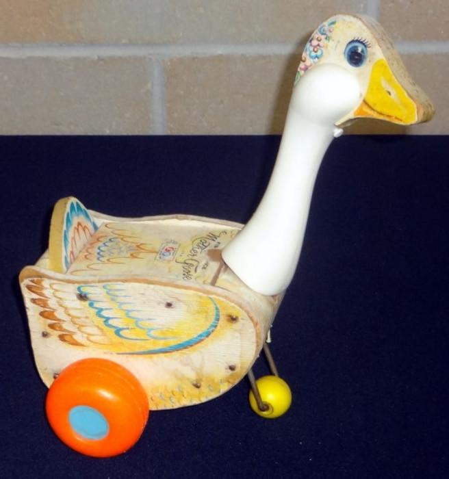 Vintage 1964 Fisher Price #164 Mother Goose Pull Toy