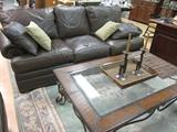Thomasville Leather Sofa
