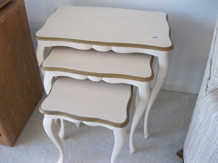 Nesting tables painted