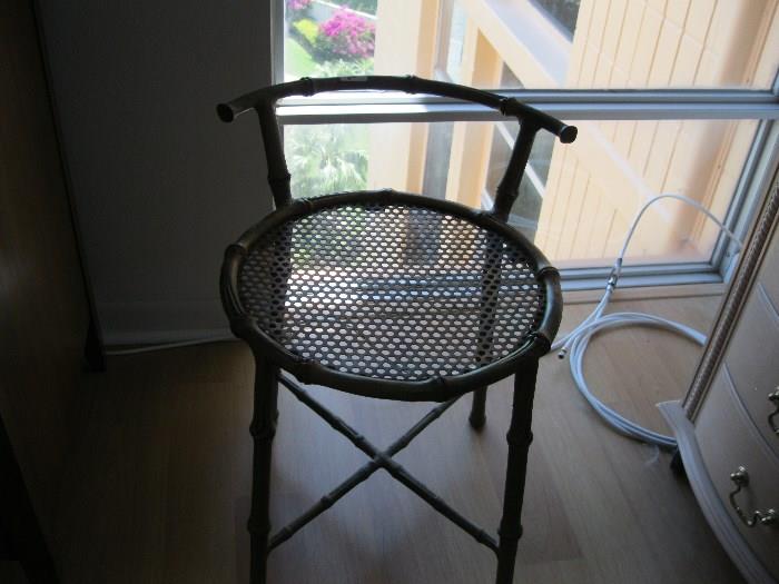 Iron vanity stool