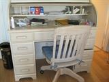 Roll top desk and chair