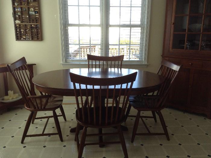 kitchen table with leaf and four chairs, new