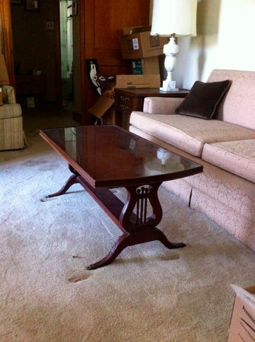 Vintage Duncan Phyfe style by Mersman coffee table