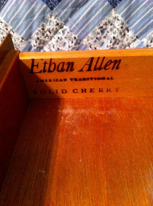 Vintage Ethan Allen solid cherry nightstand
