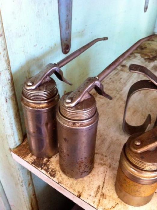 vintage oil cans