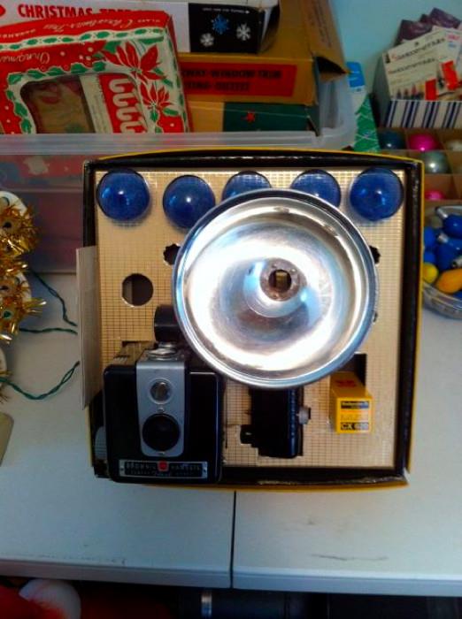 Vintage Brownie camera in box
