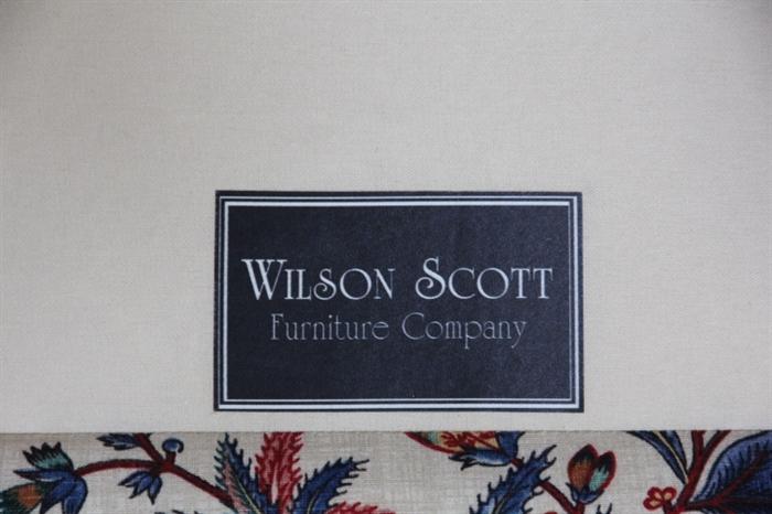 Custom-upholstered chair label - to the trade only