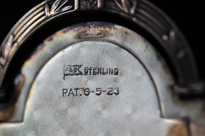 Sterling silver and patent mark, 1923
