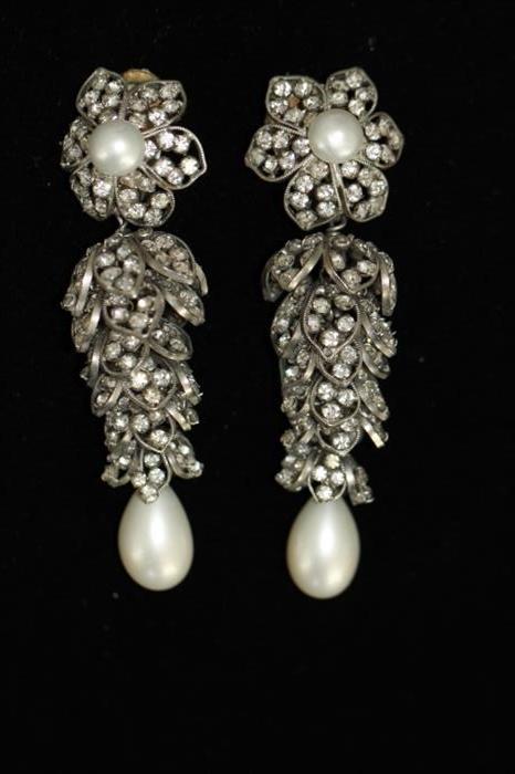 Hollywood glamour costume earrings