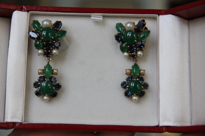 Fabulous, mint condition, vintage 1960s Christian Dior earrings