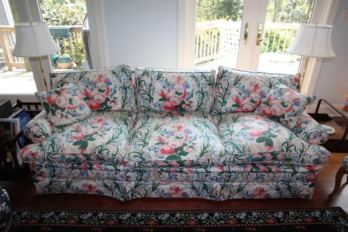 Colefax and Fowler down-filled sofa