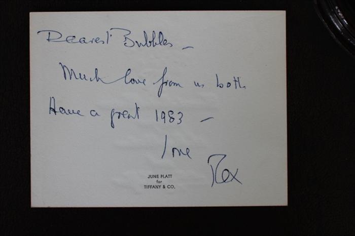 Christmas card signed by Rex Harrison