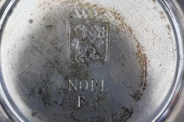 Sterling silver plate given as a Christmas gift from Frank Sinatra