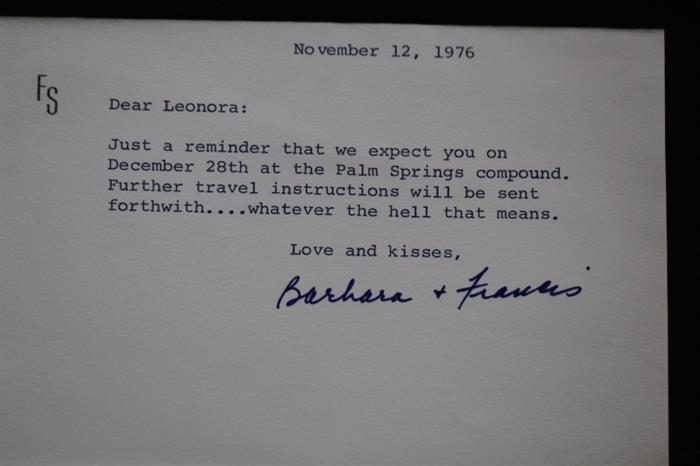 Note from Sinatra