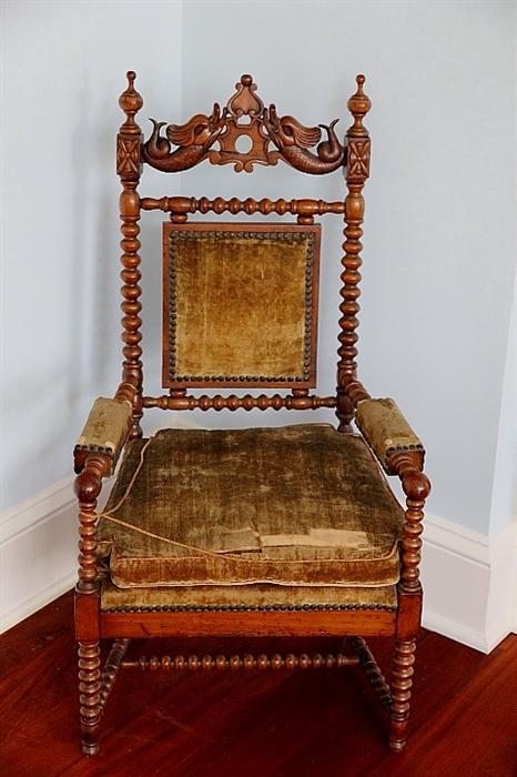 antique Victorian child's chair
