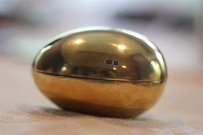 large gilt/sterling silver Tiffany egg
