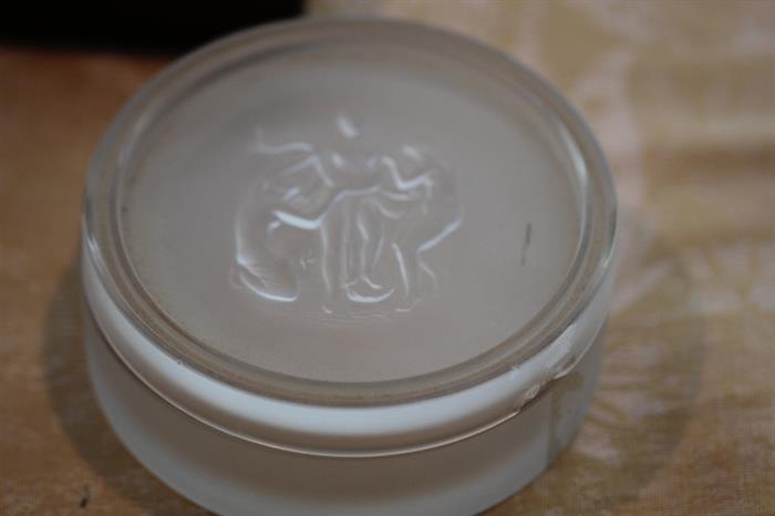 Nina Ricci Lalique powder box (has a chip, priced accordingly, but still a great thing)
