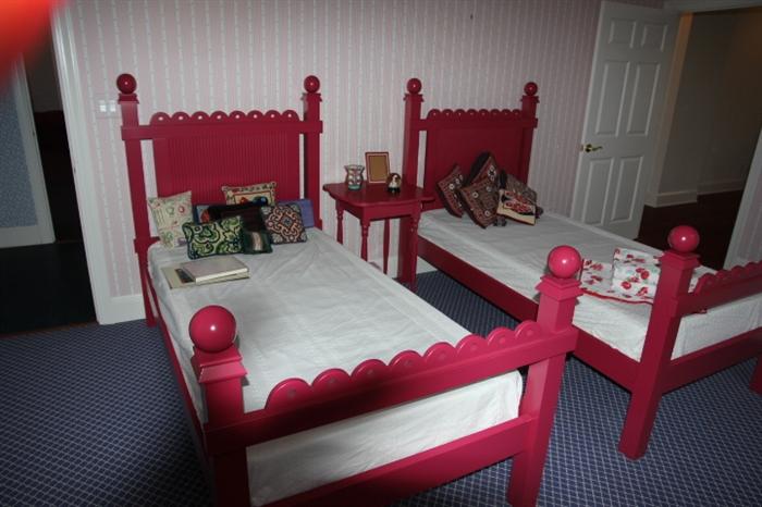 Pair of twin beds from Maine Cottage in the "Lizzie" pattern - retail is $2,100 - come see us!