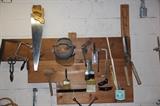 Tools arranged nicely in the basement workshop
