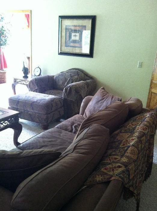 Sleeper sofa, chair, & ottoman