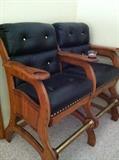 Set of shoe shine chairs